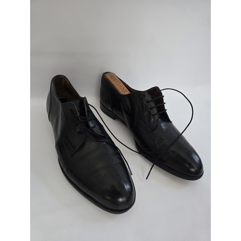 Men's Bally Black Leather Oxford Shoes Size US 9.5